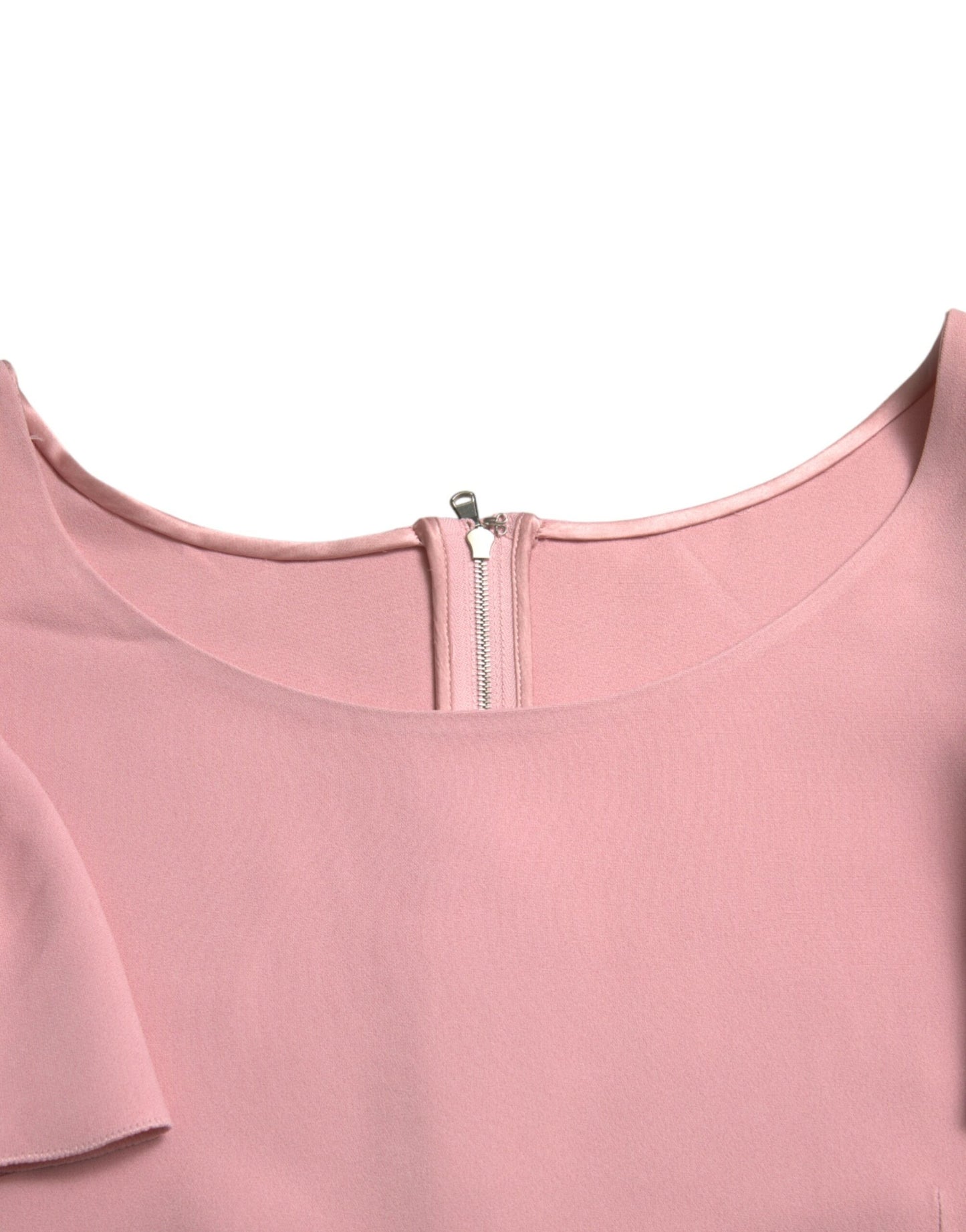 Dolce &amp; Gabbana Pink Short Sleeves Round Neck Blouse Top