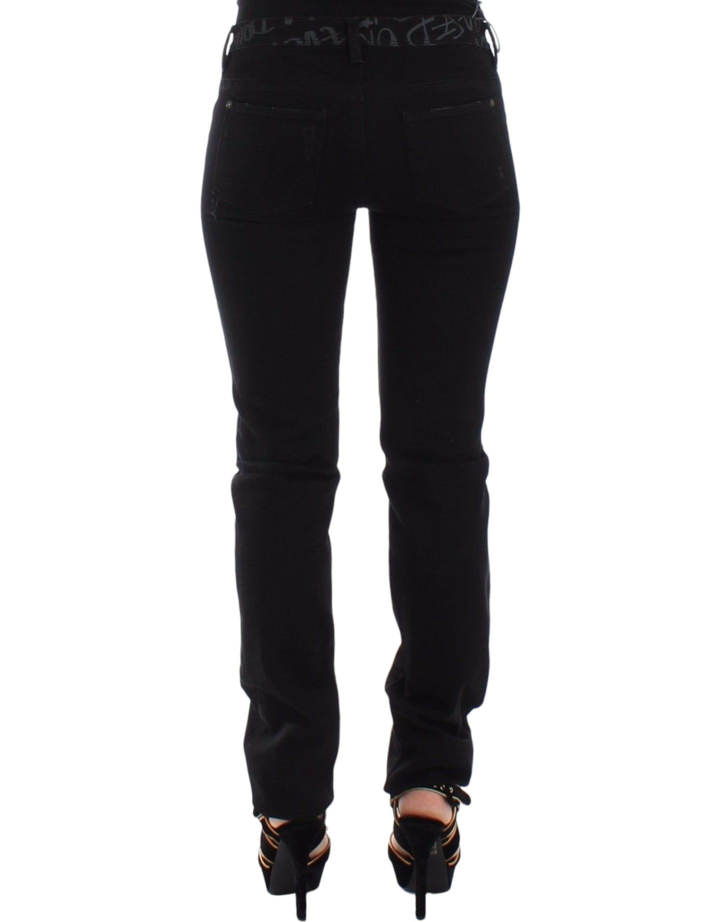 Ermanno Scervino Schicke schwarze Skinny-Statement-Jeans