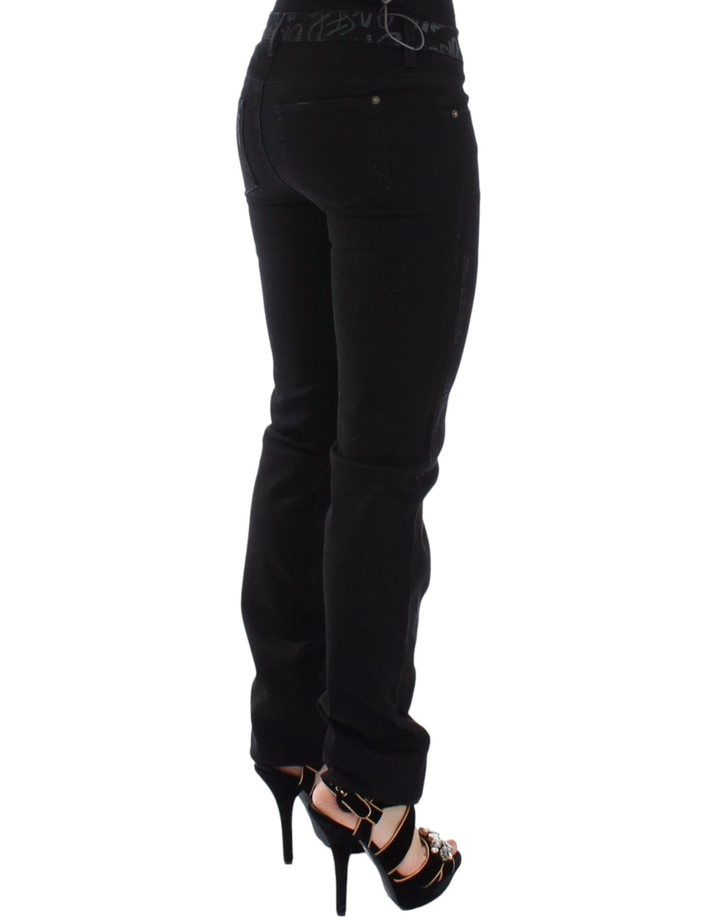 Ermanno Scervino Schicke schwarze Skinny-Statement-Jeans