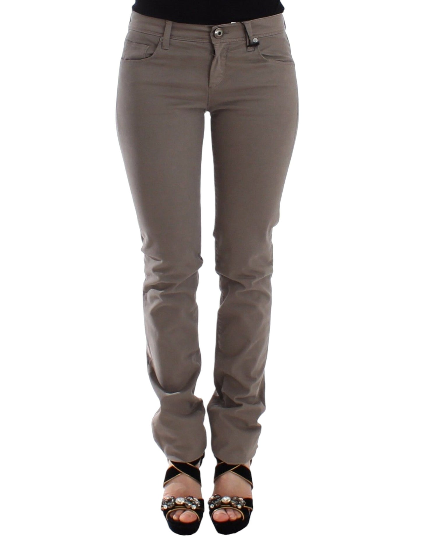 Ermanno Scervino Chic Taupe Skinny Jeans für gehobenen Stil