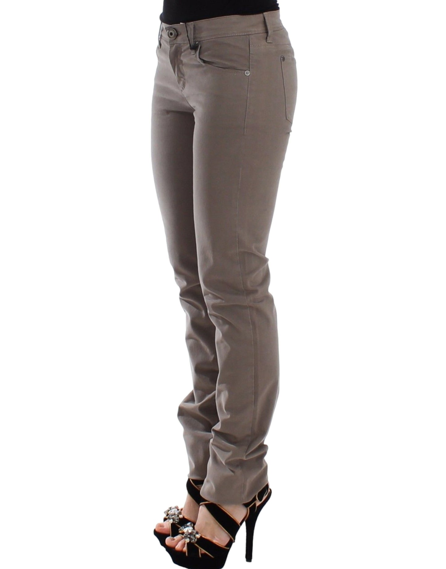 Ermanno Scervino Chic Taupe Skinny Jeans für gehobenen Stil