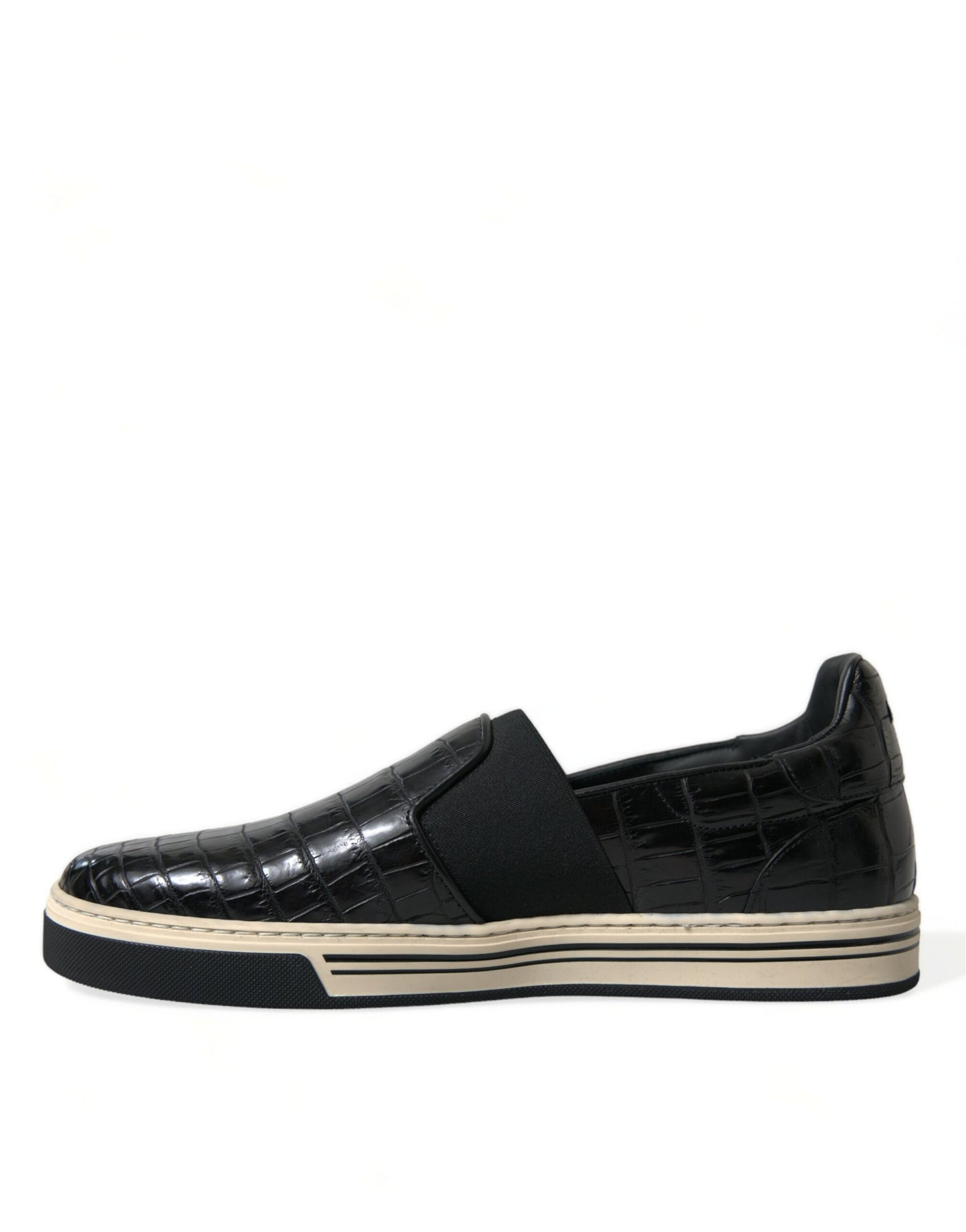 Dolce & Gabbana Elegant Crocodile Leather Low-Top Sneakers