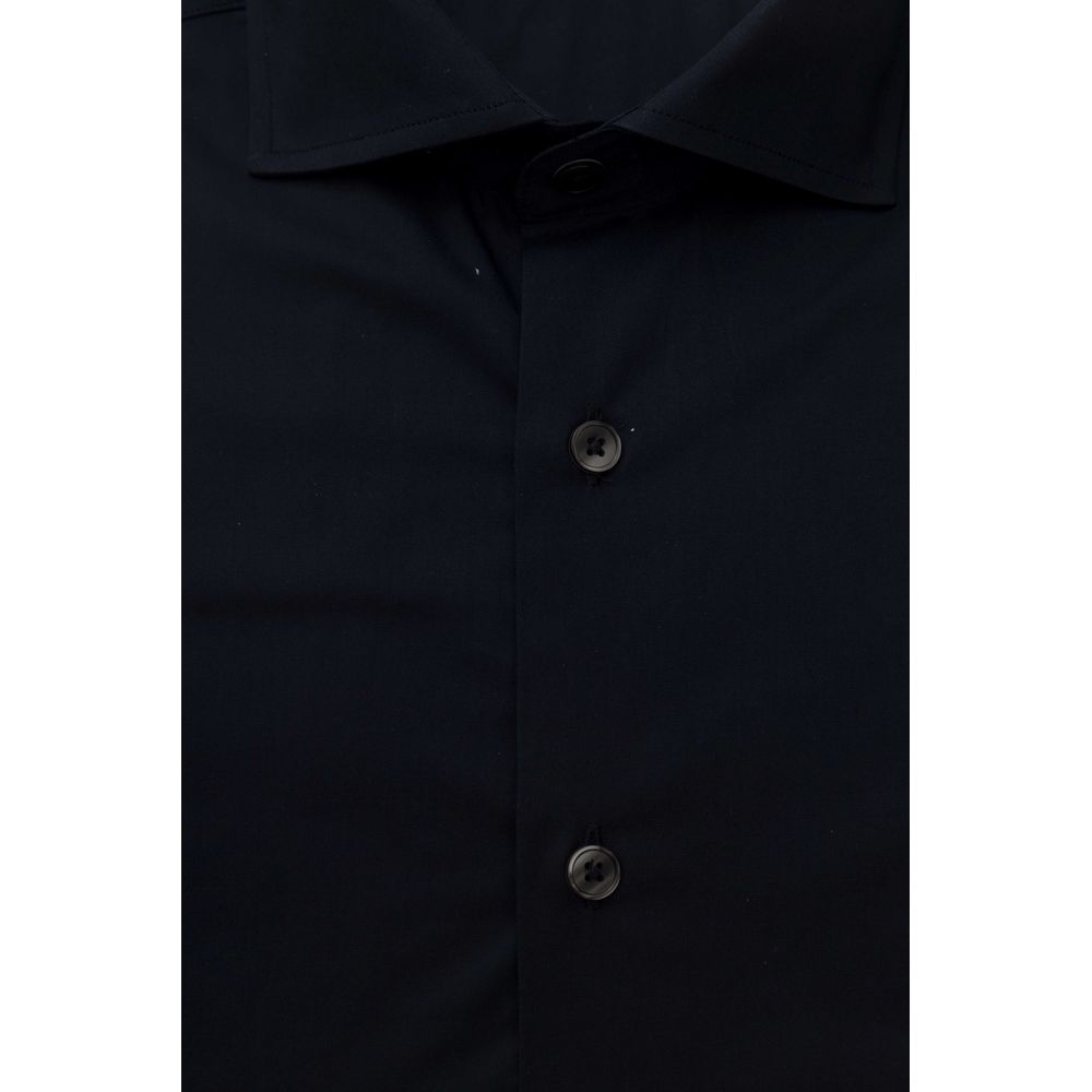 Bagutta Blue Cotton Men Shirt