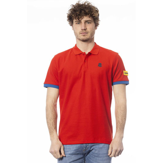 Invicta Chic Poloshirt aus roter Baumwolle mit Logo auf der Brust