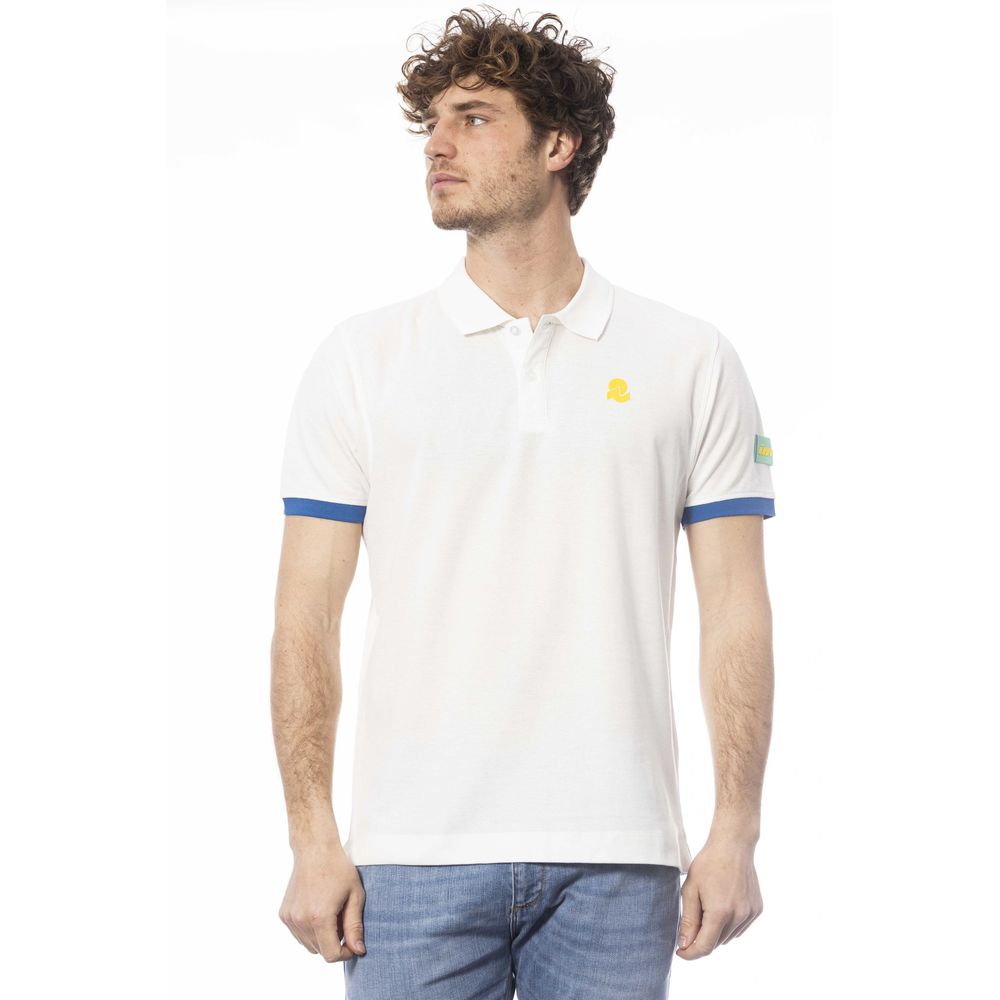 Invicta Crisp White Cotton Polo mit Logo auf der Brust