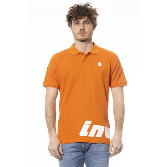 Invicta Elegantes orangefarbenes Kurzarm-Polo für Herren