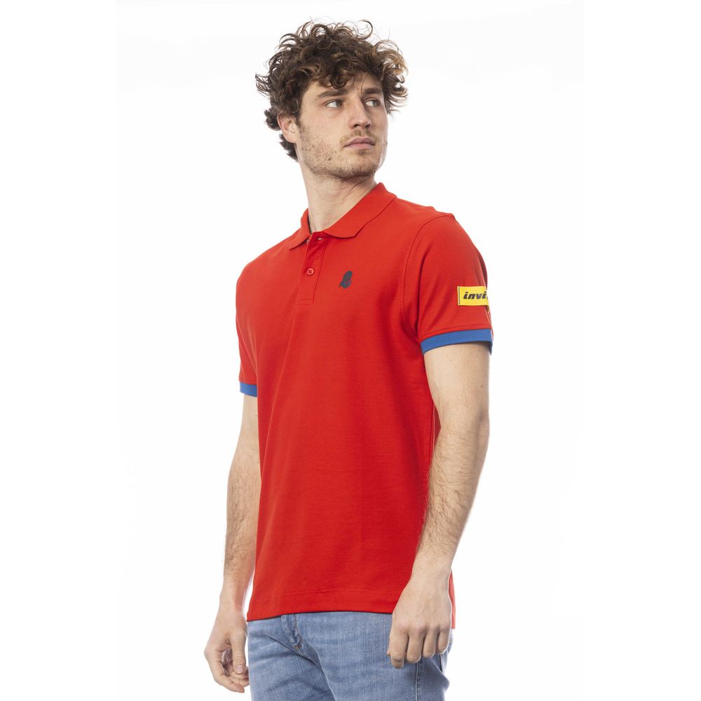 Invicta Chic Poloshirt aus roter Baumwolle mit Logo auf der Brust