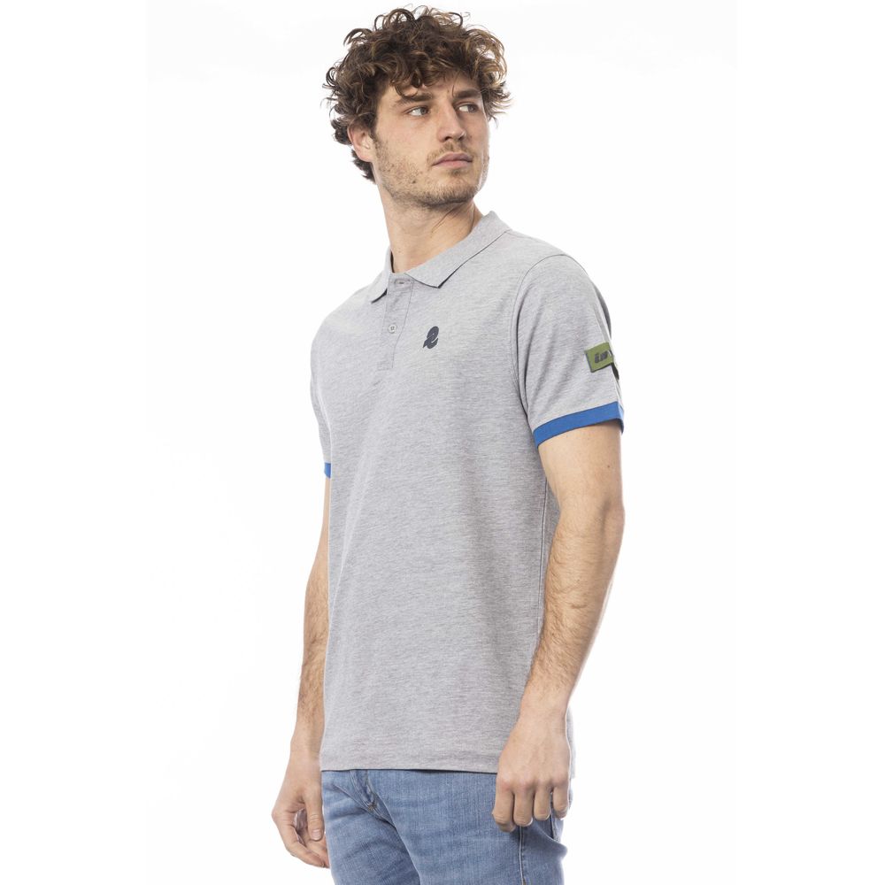 Invicta Elegantes graues Kurzarm-Poloshirt