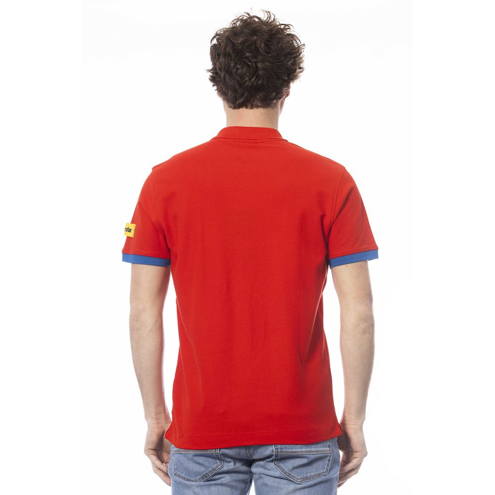 Invicta Chic Poloshirt aus roter Baumwolle mit Logo auf der Brust