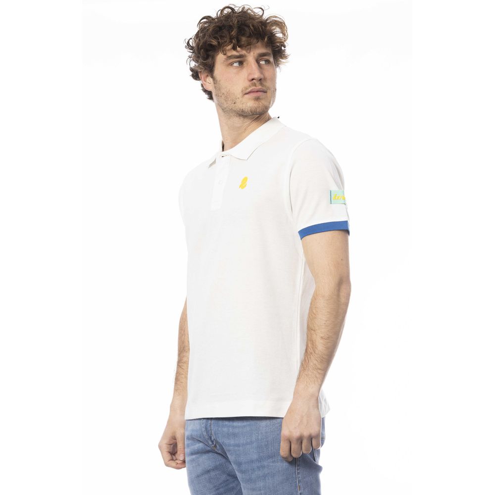 Invicta Crisp White Cotton Polo mit Logo auf der Brust