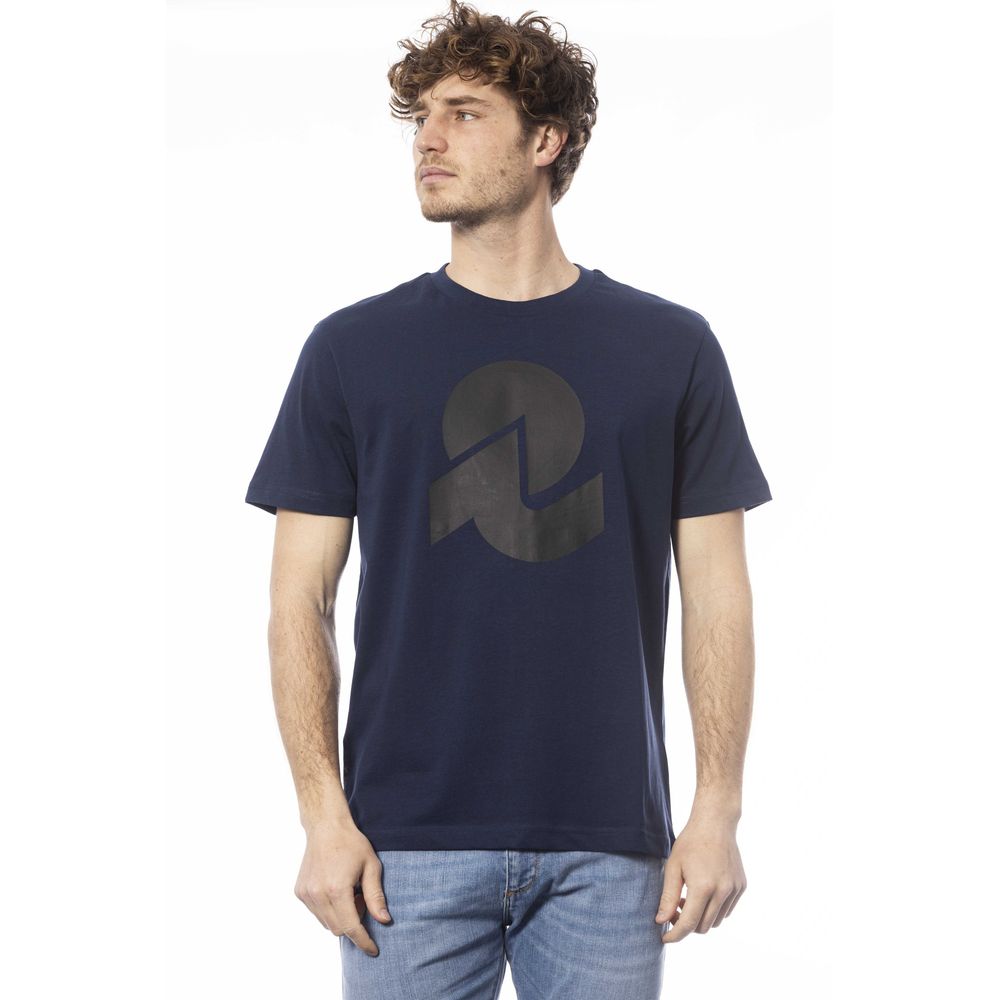 Invicta Elevated Blaues T-Shirt aus Baumwolle mit Rundhalsausschnitt