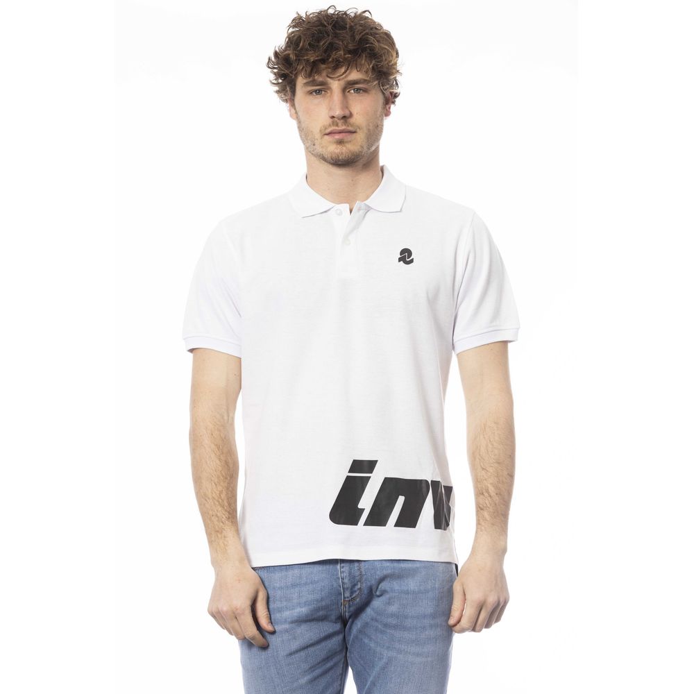 Invicta Elegantes Poloshirt aus weißer Baumwolle mit Logo auf der Brust