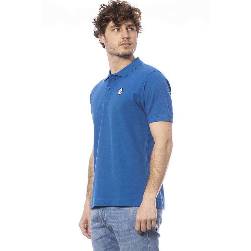 Invicta Elegantes blaues Kurzarm-Poloshirt