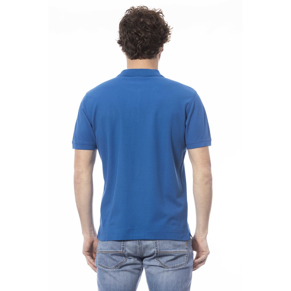 Invicta Elegantes blaues Kurzarm-Poloshirt