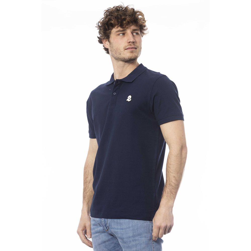 Invicta Elegantes blaues Kurzarm-Poloshirt