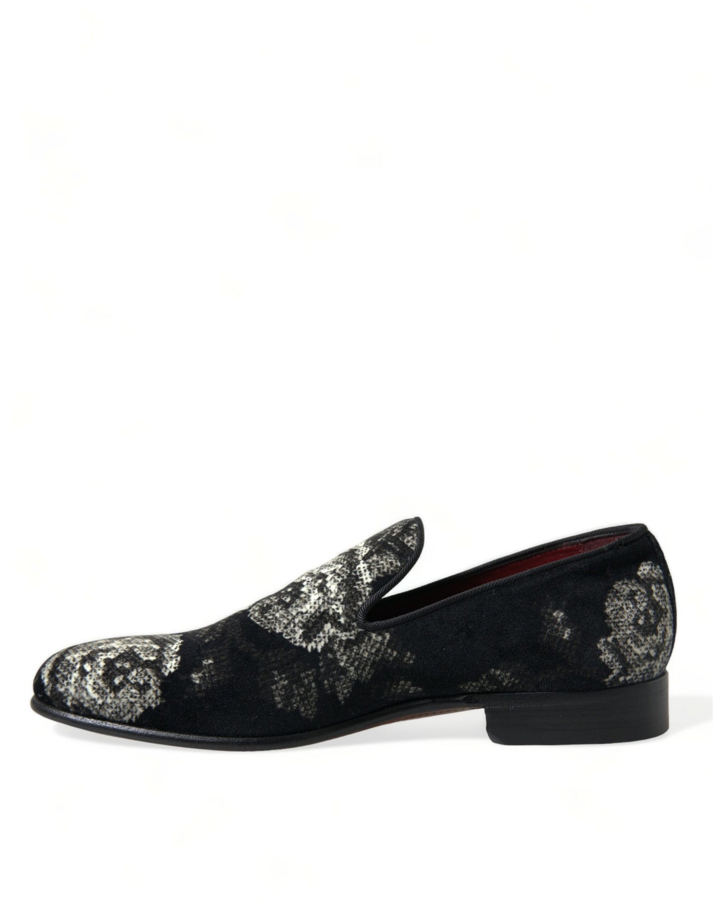 Dolce & Gabbana Elegant Floral Velvet Loafers