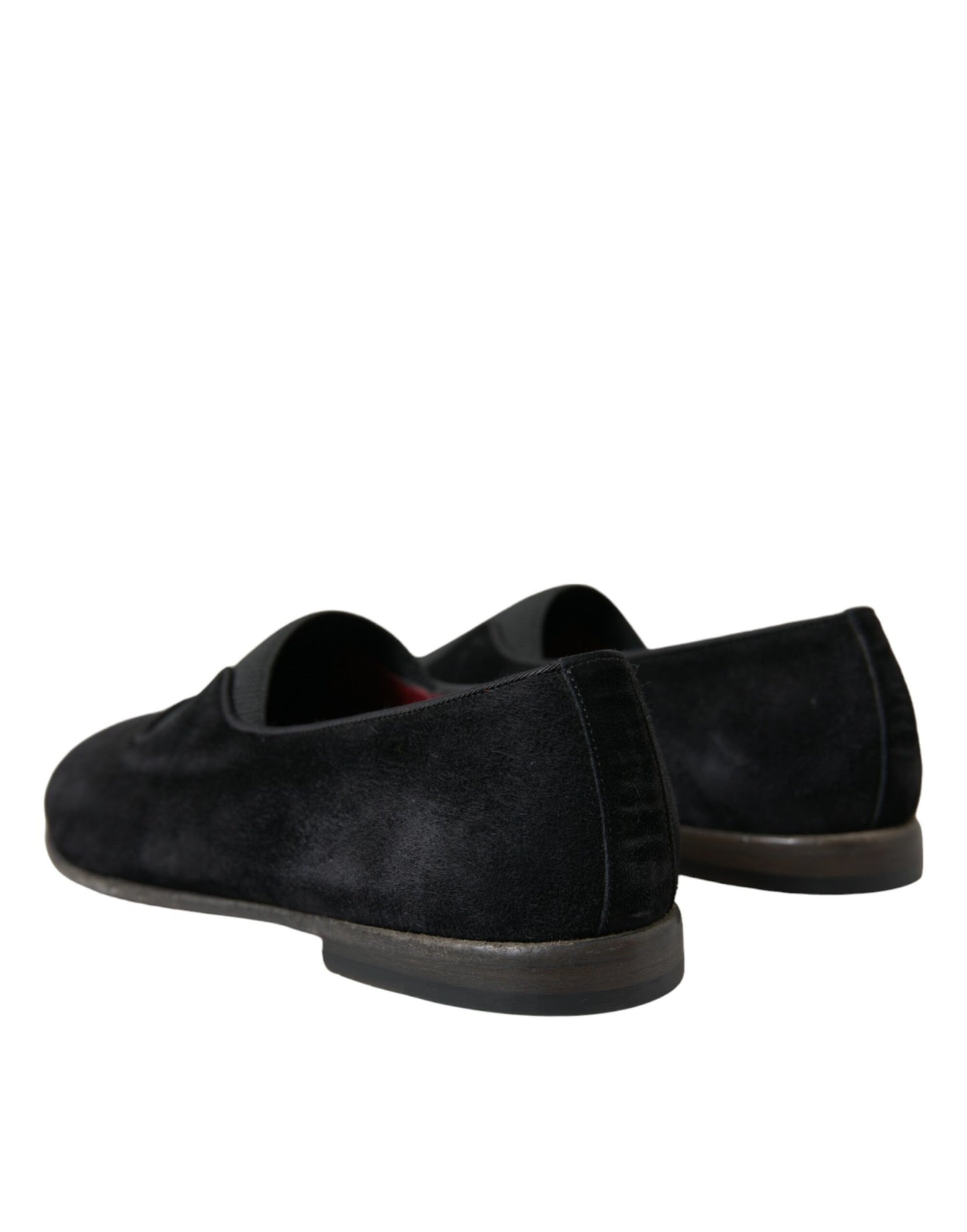 Dolce & Gabbana Elegant Black Velor Loafers for the Discerning Gentleman