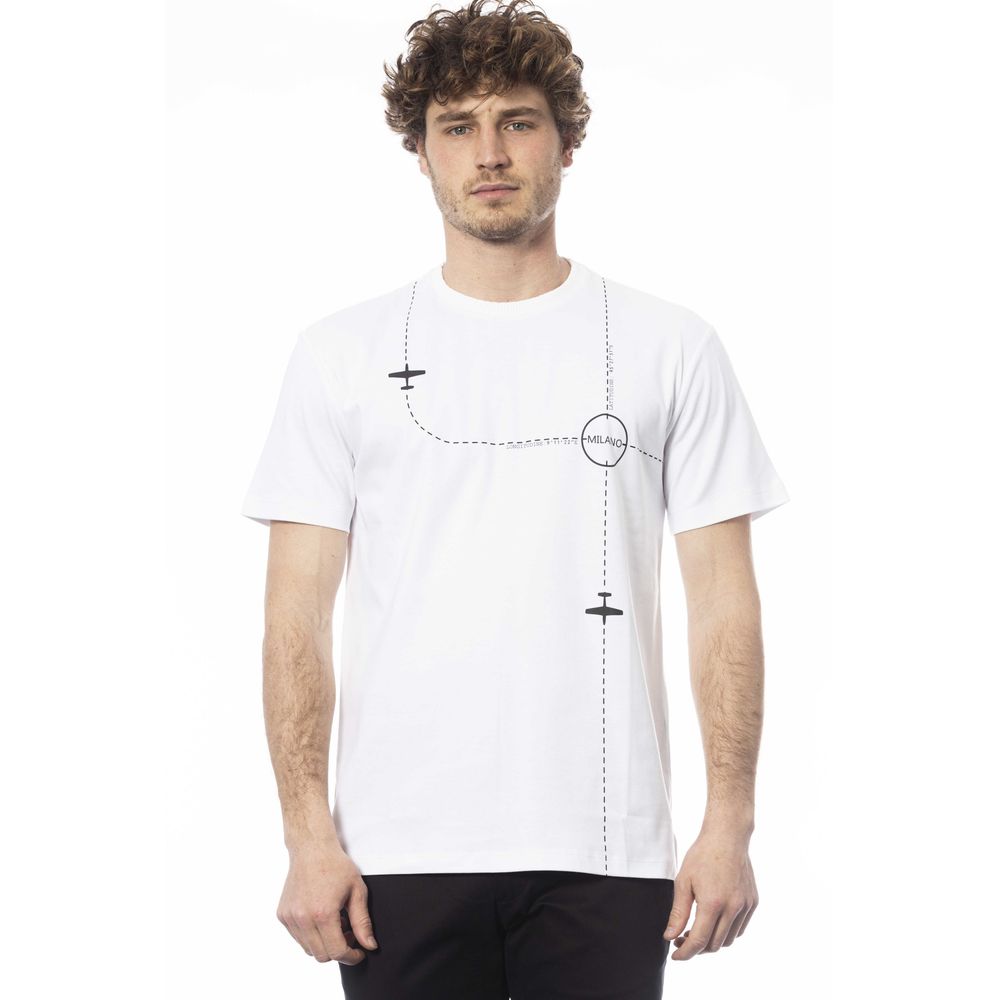 Trussardi Elegantes T-Shirt aus weißer Baumwolle mit Rundhalsausschnitt