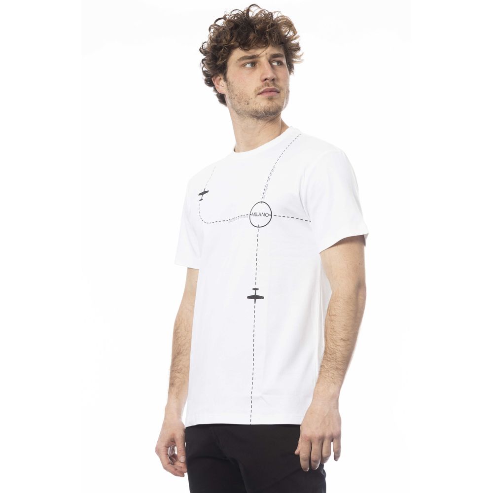 Trussardi Elegantes T-Shirt aus weißer Baumwolle mit Rundhalsausschnitt