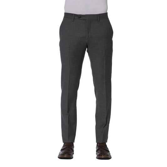 Trussardi Gray Wool Men Trouser