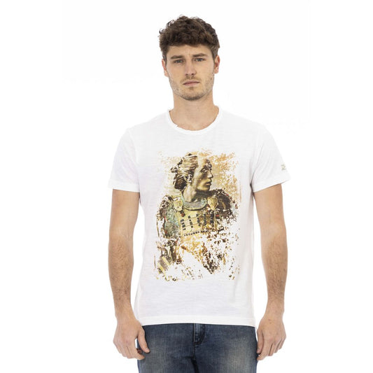 Trussardi Action Elegantes weißes T-Shirt mit charakteristischem Aufdruck