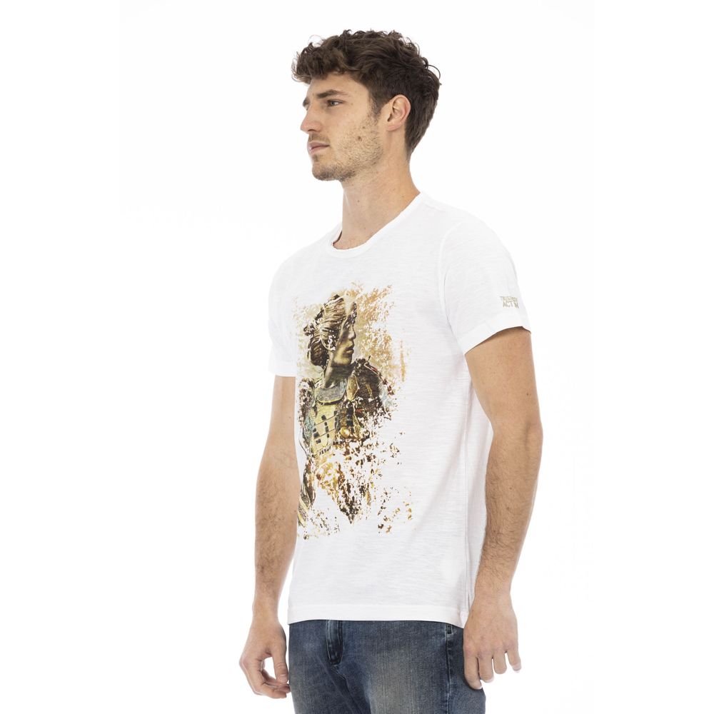 Trussardi Action Elegantes weißes T-Shirt mit charakteristischem Aufdruck