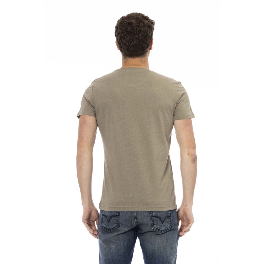 Trussardi Action Sleek Green Kurzarm-T-Shirt mit schickem Frontprint