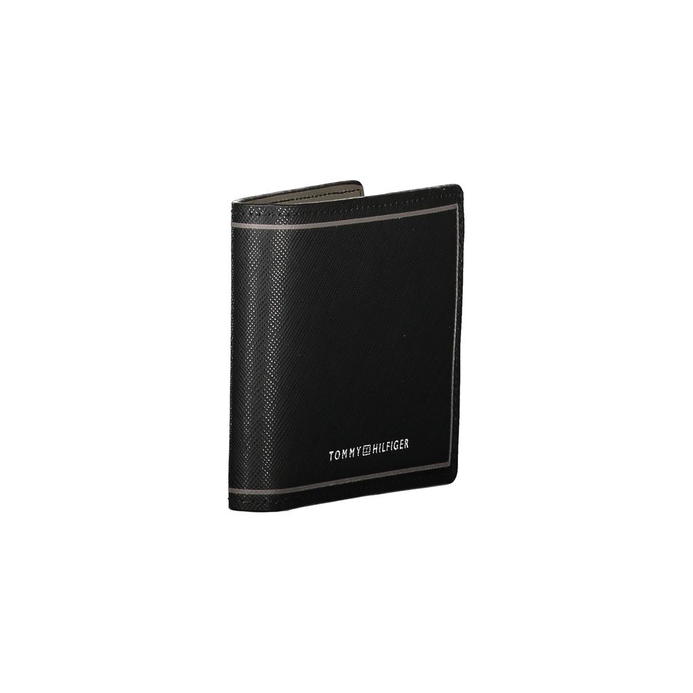 Tommy Hilfiger Black Leather Double Card Wallet