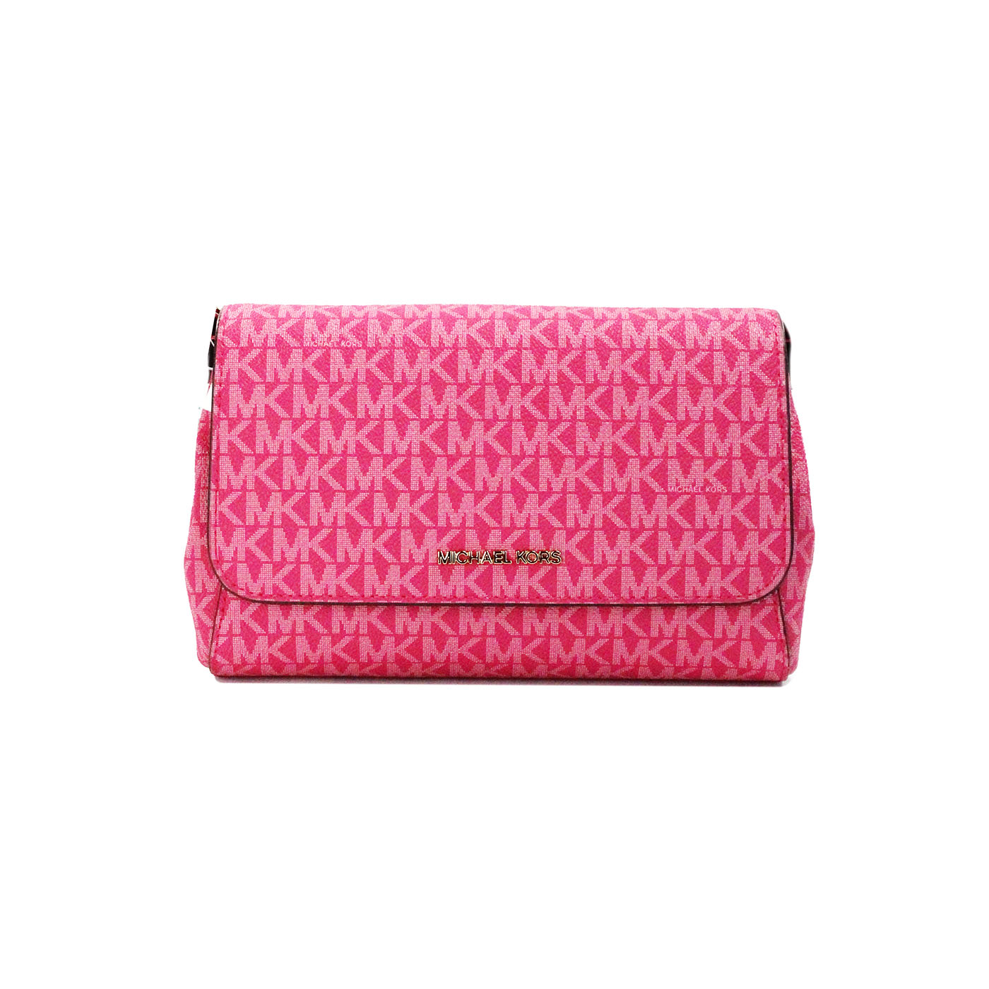 Michael Kors Jet Set Medium Electric Pink Convertible Pouchette Umhängetasche