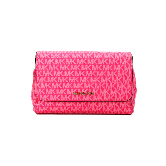 Michael Kors Jet Set Medium Electric Pink Convertible Pouchette Umhängetasche