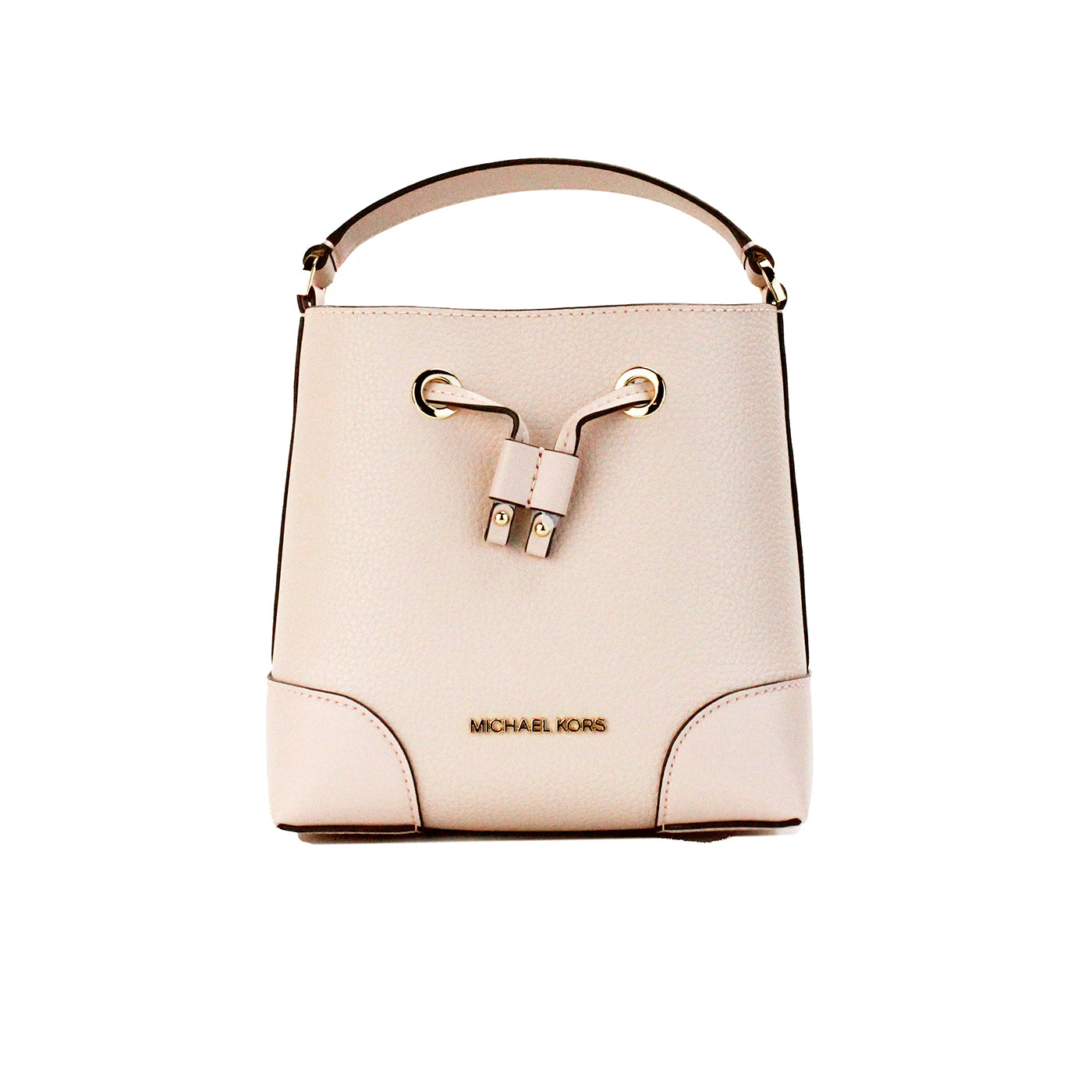 Michael Kors Mercer Small Powder Blush Pebble Leather Bucket Umhängetasche Geldbörse