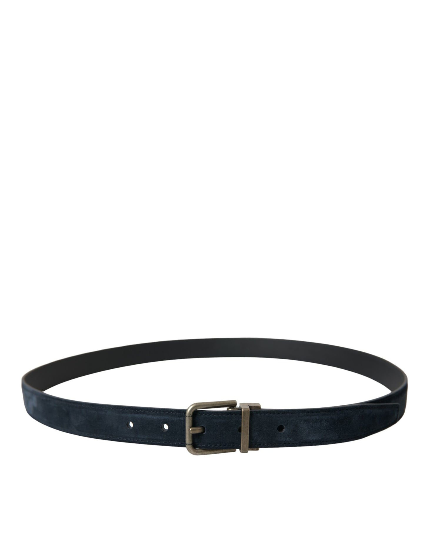 Dolce & Gabbana Elegant Blue Leather Belt with Metal Buckle