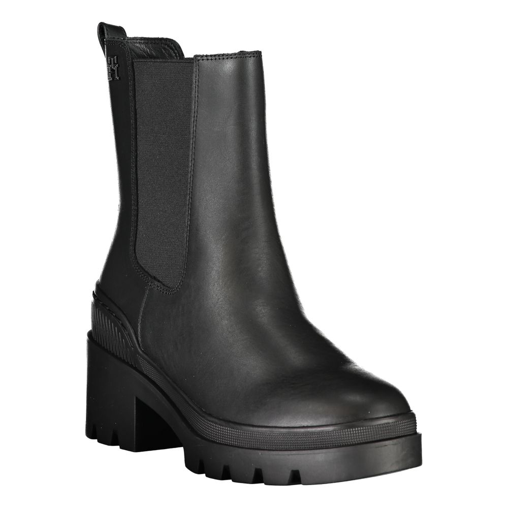 Tommy Hilfiger Chic Side Elastic Ankle Boots with Logo Detail