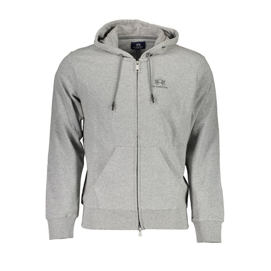 La Martina Elegant Gray Hooded Sweatshirt for Men