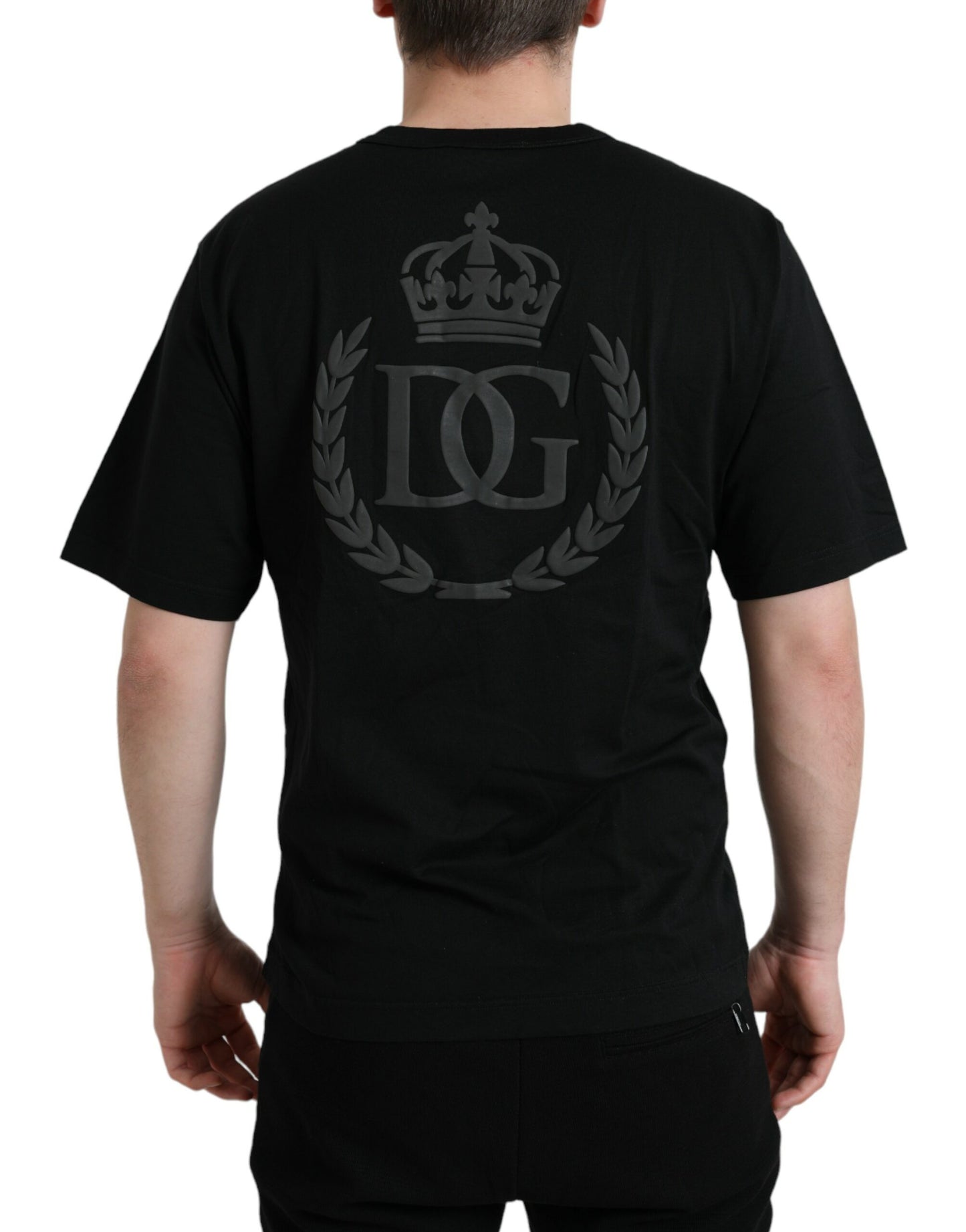 Dolce &amp; Gabbana Elegantes Baumwoll-T-Shirt mit geprägtem Logo