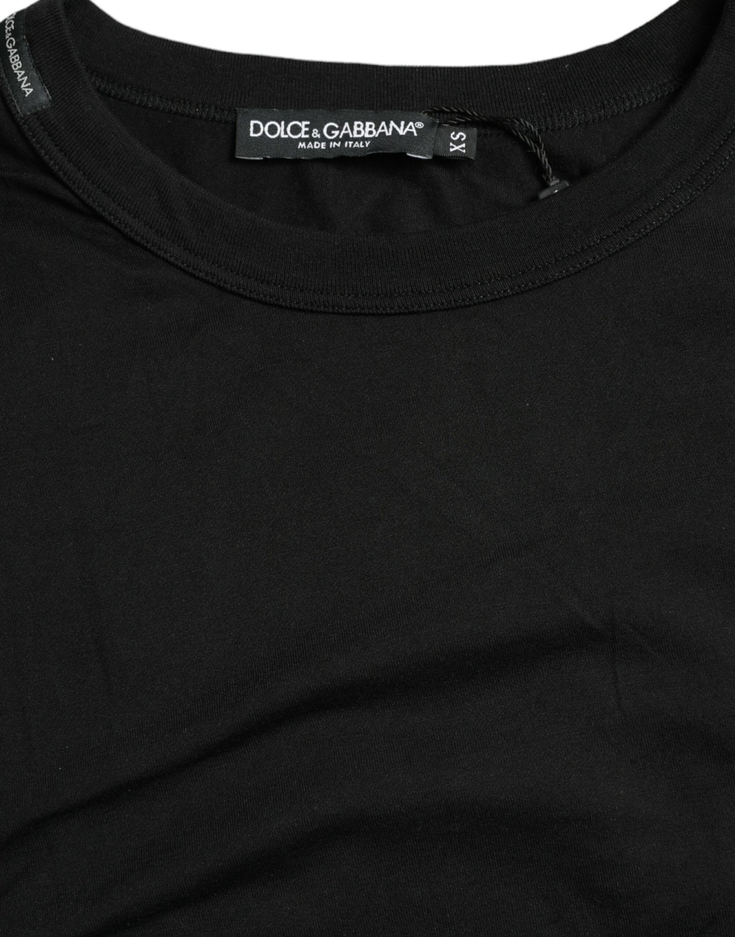 Dolce &amp; Gabbana Elegantes Baumwoll-T-Shirt mit geprägtem Logo