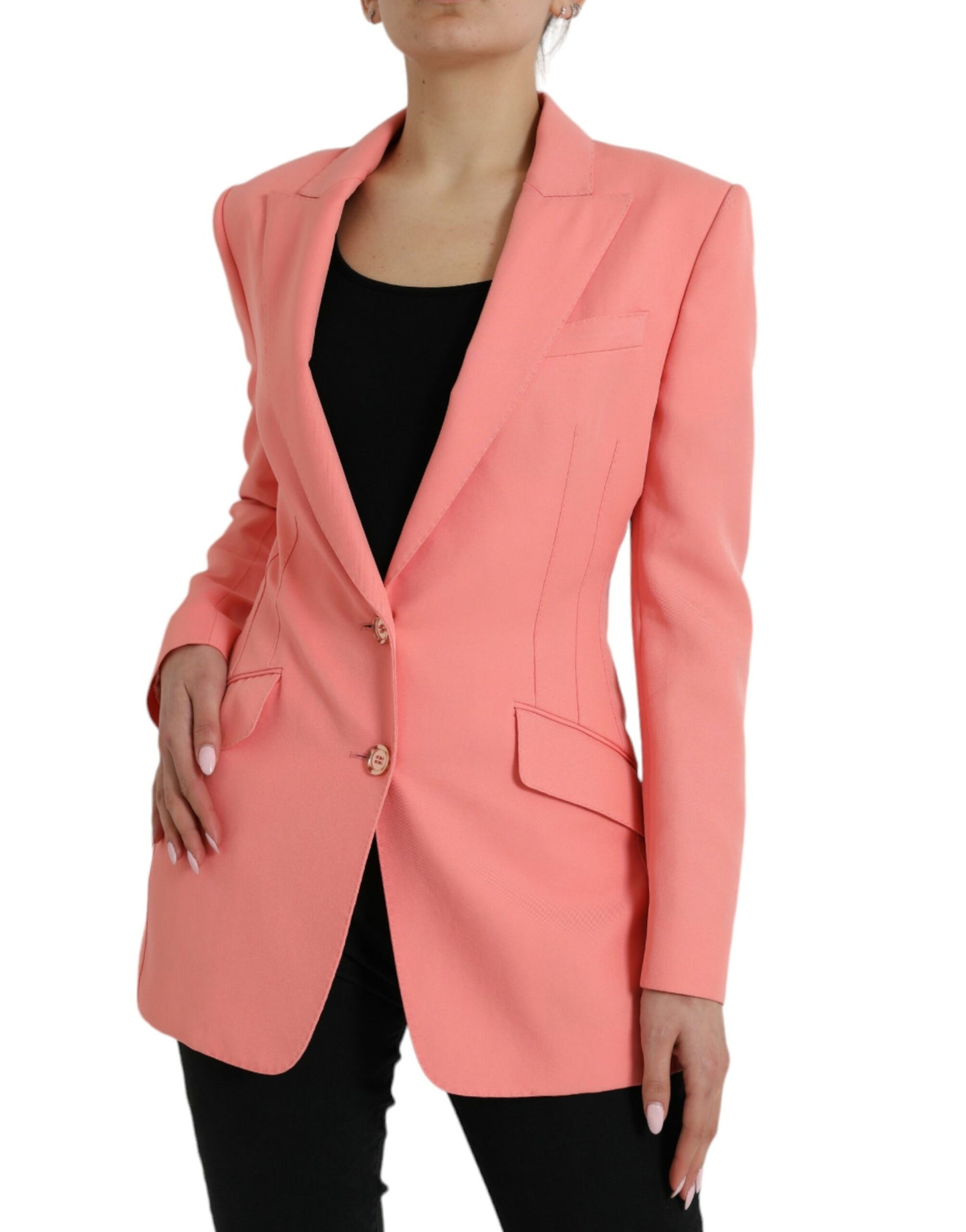 Schicker Blazer mit spitzem Revers in Rosa von Dolce &amp; Gabbana