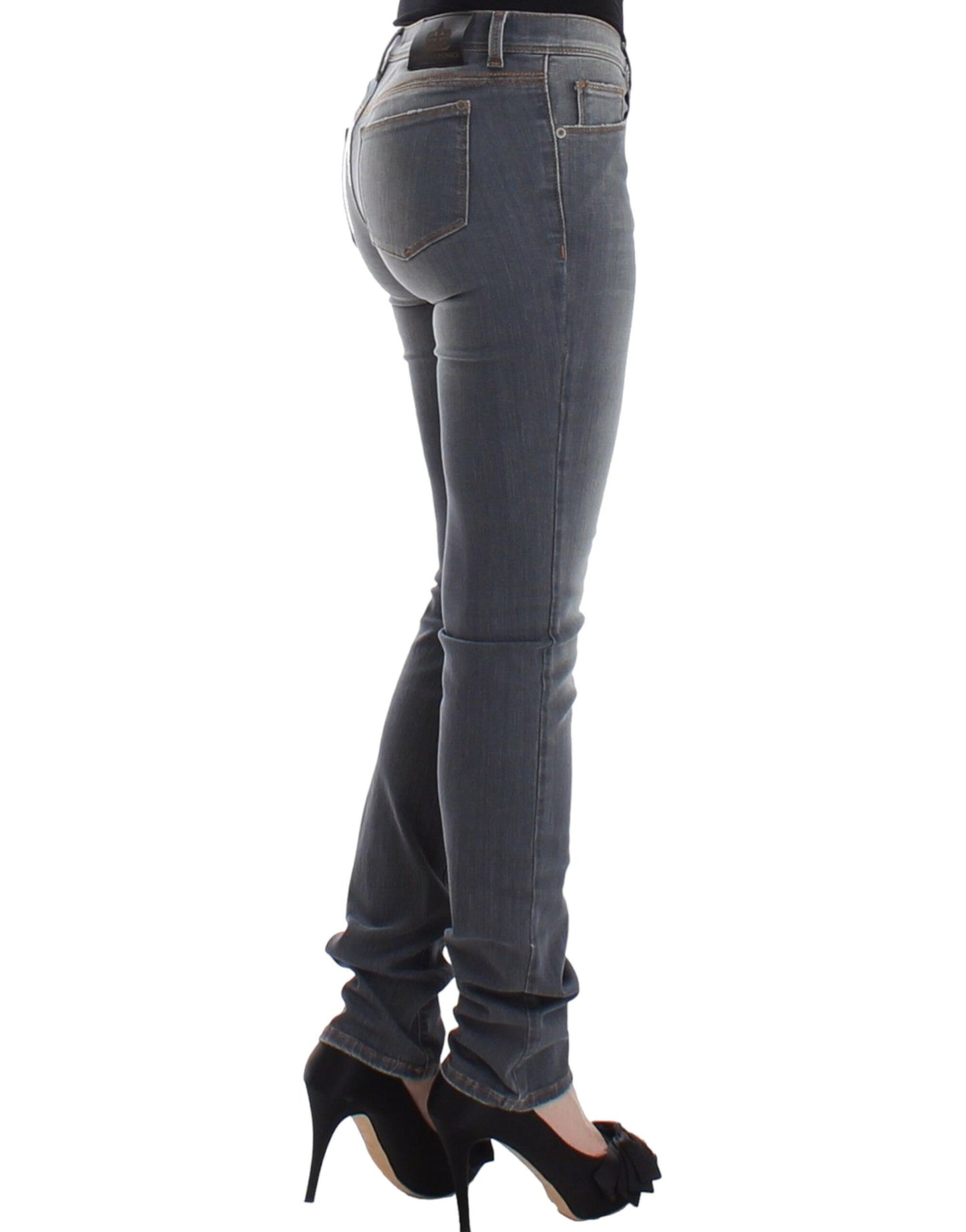 Ermanno Scervino Schicke graue Slim-Fit-Röhrenjeans