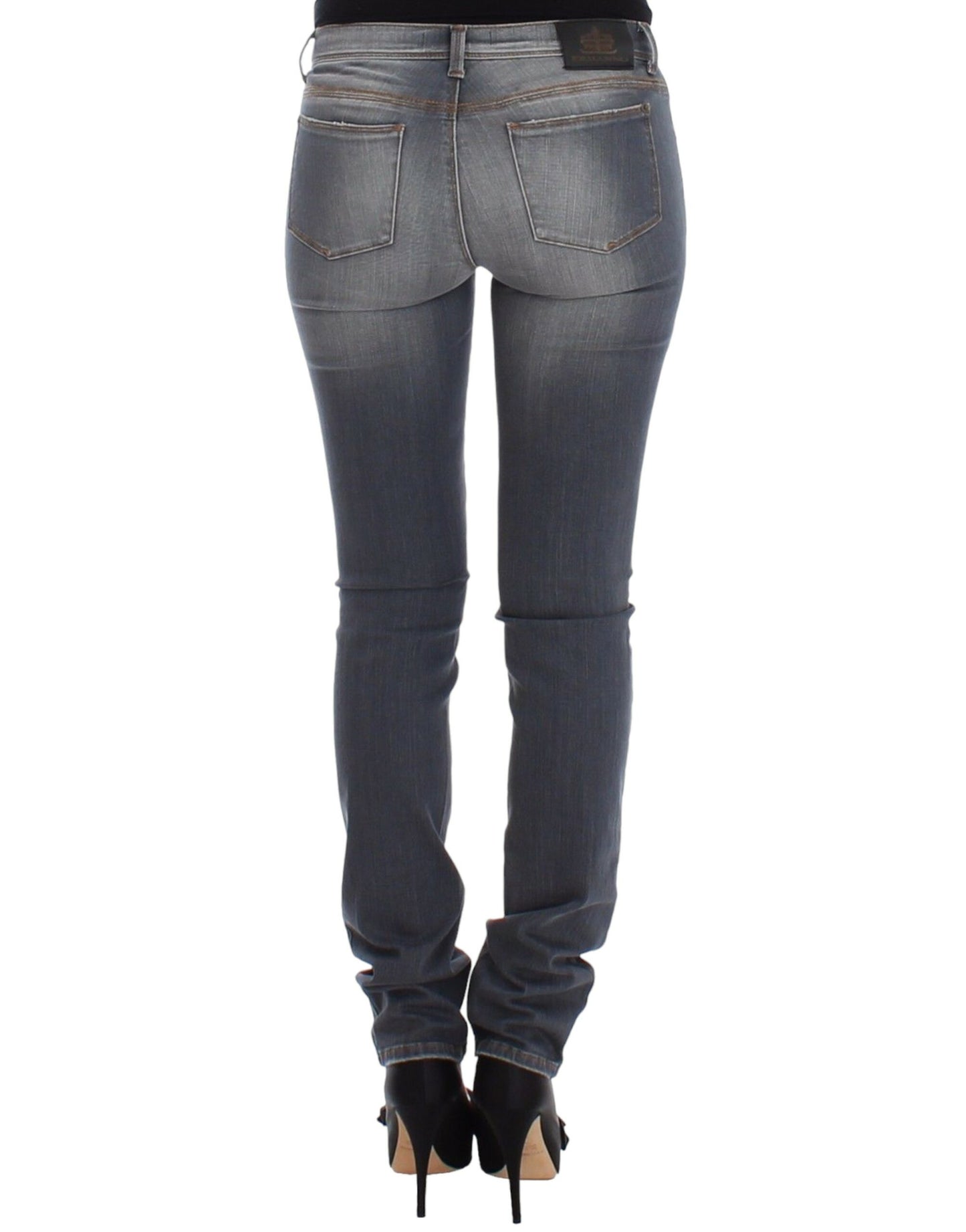 Ermanno Scervino Schicke graue Slim-Fit-Röhrenjeans