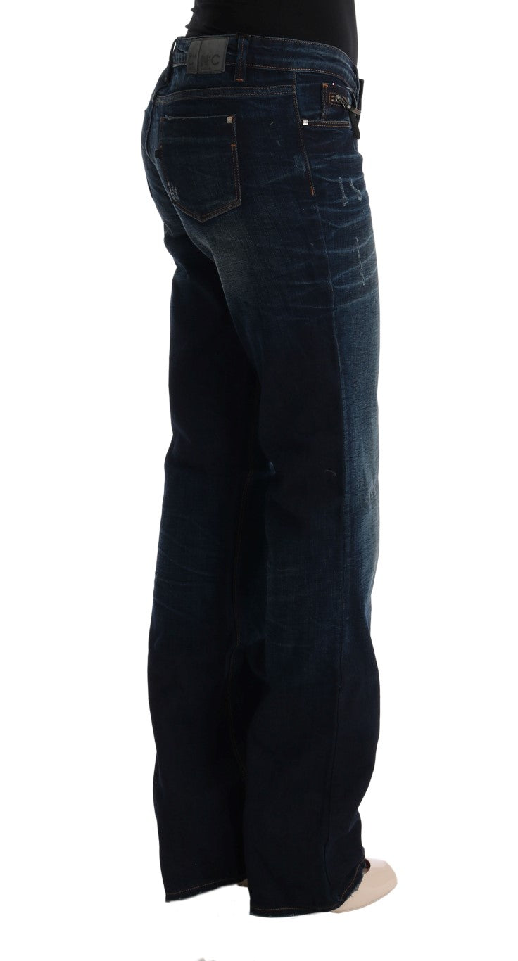 Elegante blaue Baumwolljeans von Costume National mit normaler Passform