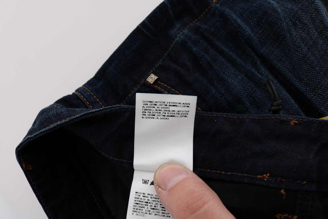 Elegante blaue Baumwolljeans von Costume National mit normaler Passform