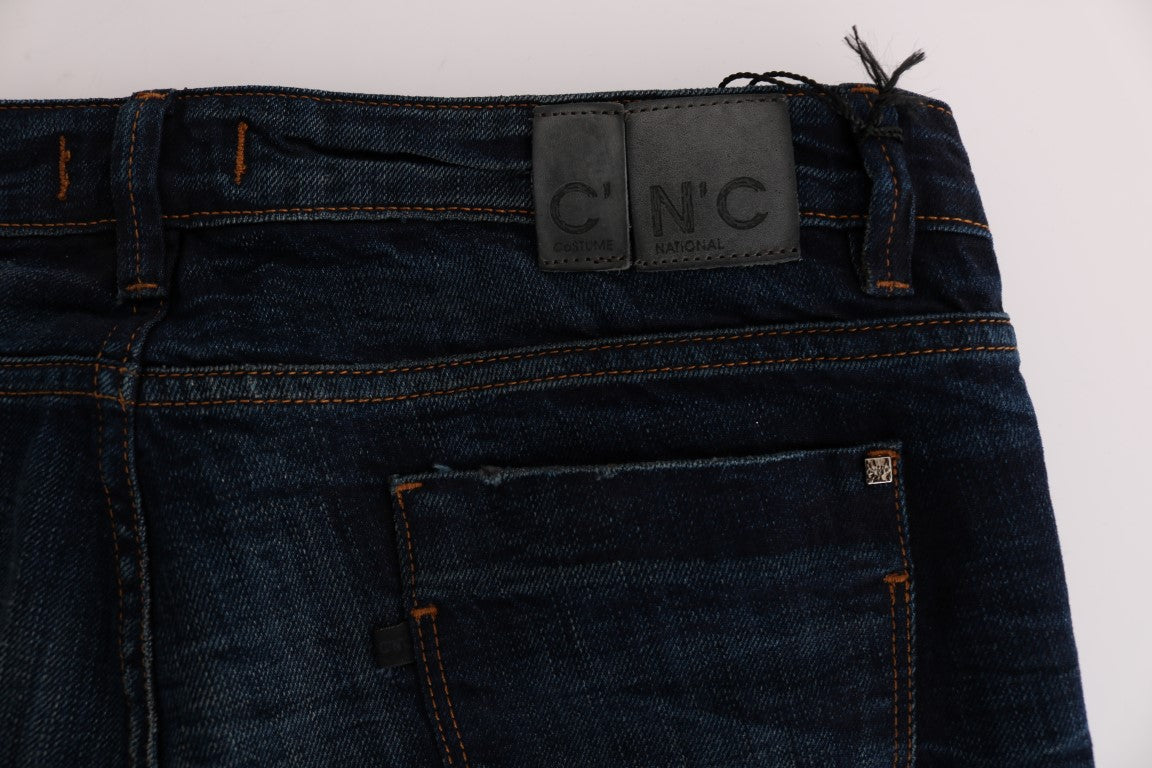 Elegante blaue Baumwolljeans von Costume National mit normaler Passform