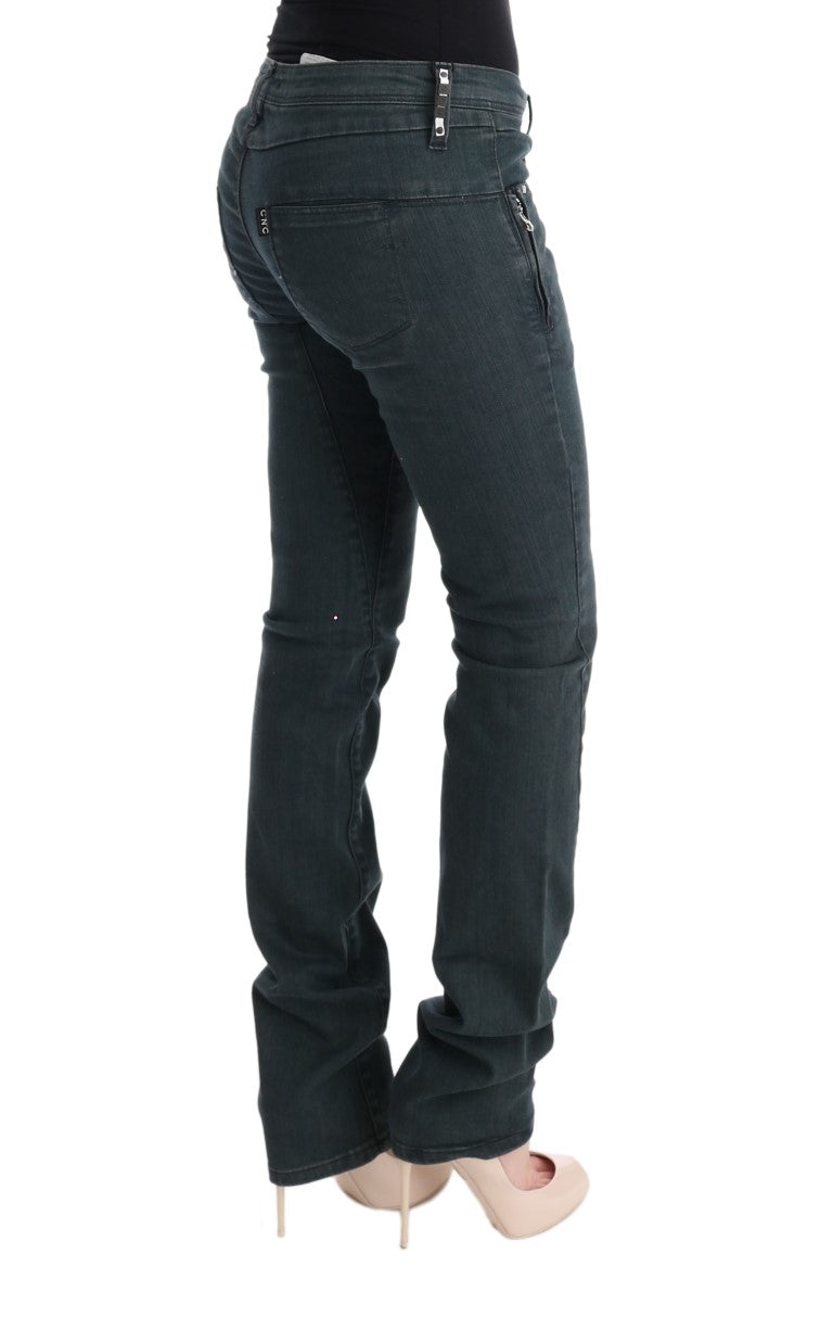 Kostüm-National-Chic-Superslim-Jeans aus grauer Baumwolle