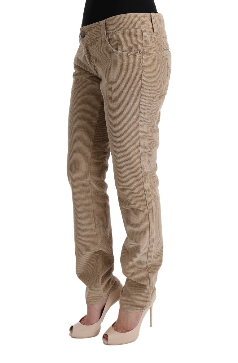 Ermanno Scervino Beige Regular Fit Luxe Hose