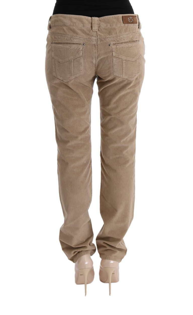 Ermanno Scervino Beige Regular Fit Luxe Hose