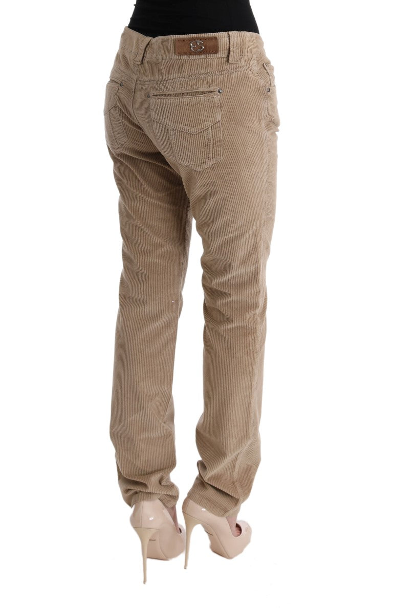 Ermanno Scervino Beige Regular Fit Luxe Hose