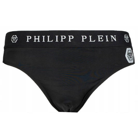 Philipp Plein Black Polyamide Men Swim Briefs