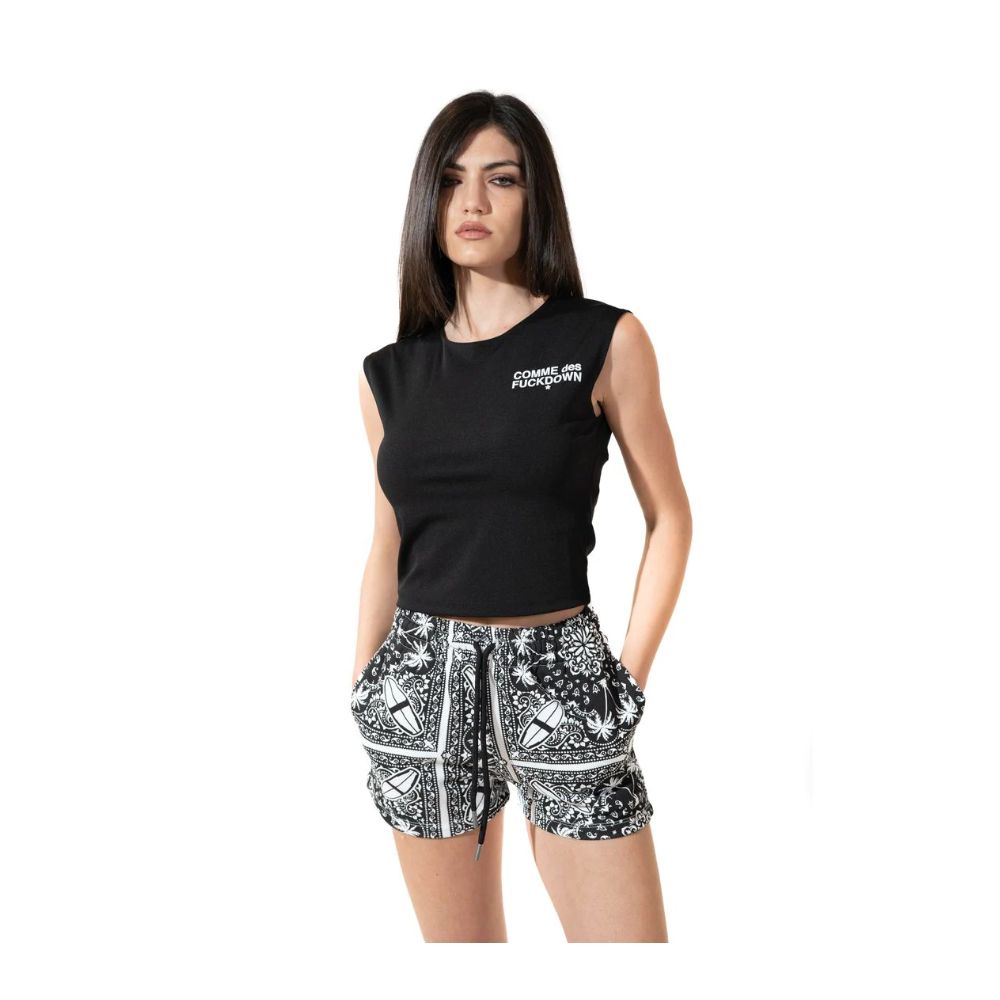 Comme Des Fuckdown Chic Monochrom Palms Baumwollshorts