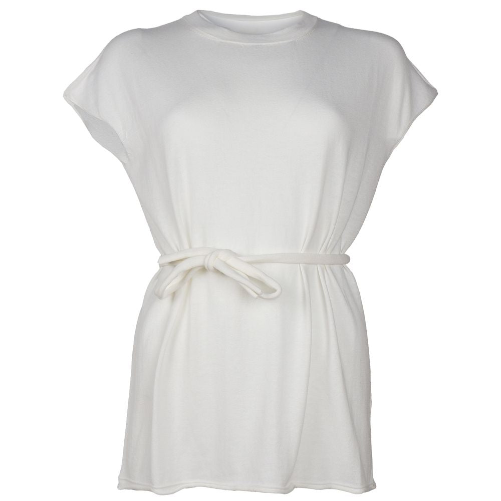 Alpha Studio White Cotton Dress