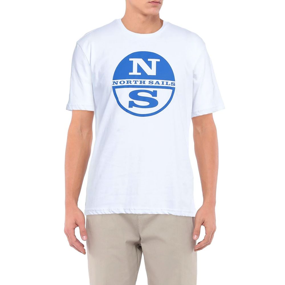 North Sails Crisp White Logo-Baumwoll-T-Shirt